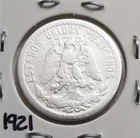 Photo of a 1921 Mexico 20 Centavos Silver from an eBay listing that sold on Jul 5, 2026