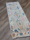 Bohemian Oushak Turkish Rug ,Oushak Turkish Hand Made Contemporary Rug, 2x6 Ft — photo 2