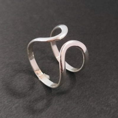 925 Sterling Silver, Solid Silver, Band Ring, Plain Finger Splint Ring