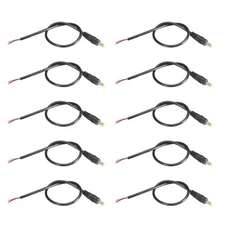DC Power Cable Male Connectors DC Jack Socket Wire 4.0x1.7mm/0.3m/3A/Black/10Pcs