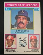 1976 Topps #197 ⚾️ 75' NL Stolen Base Dave Lopes / Joe Morgan/Lou Brock 
