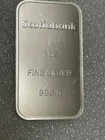 Very Rare! Scotiabank 1 Oz .999 Fine Silver Bar- Labeled 999.0 Instead Of 999