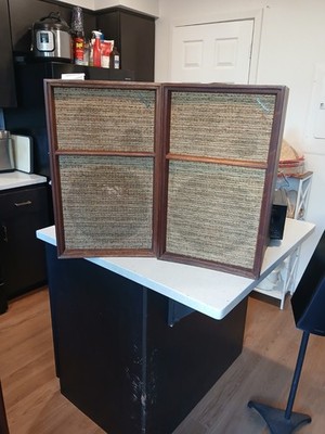 Vintage Pair of Wharfedale W60 Speakers in Wood Cabinets |Works Tested | 