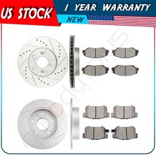 For 2014-2015 Acura ILX Base 2.0L Front + Rear Brake Pads And Rotors Discs Kit
