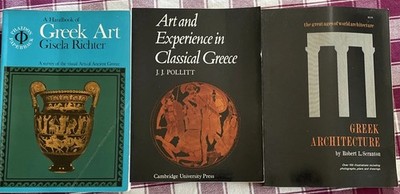 Lot Of 3 Books On Greek Art / Architecture/Handbook of Greek Art And Two More