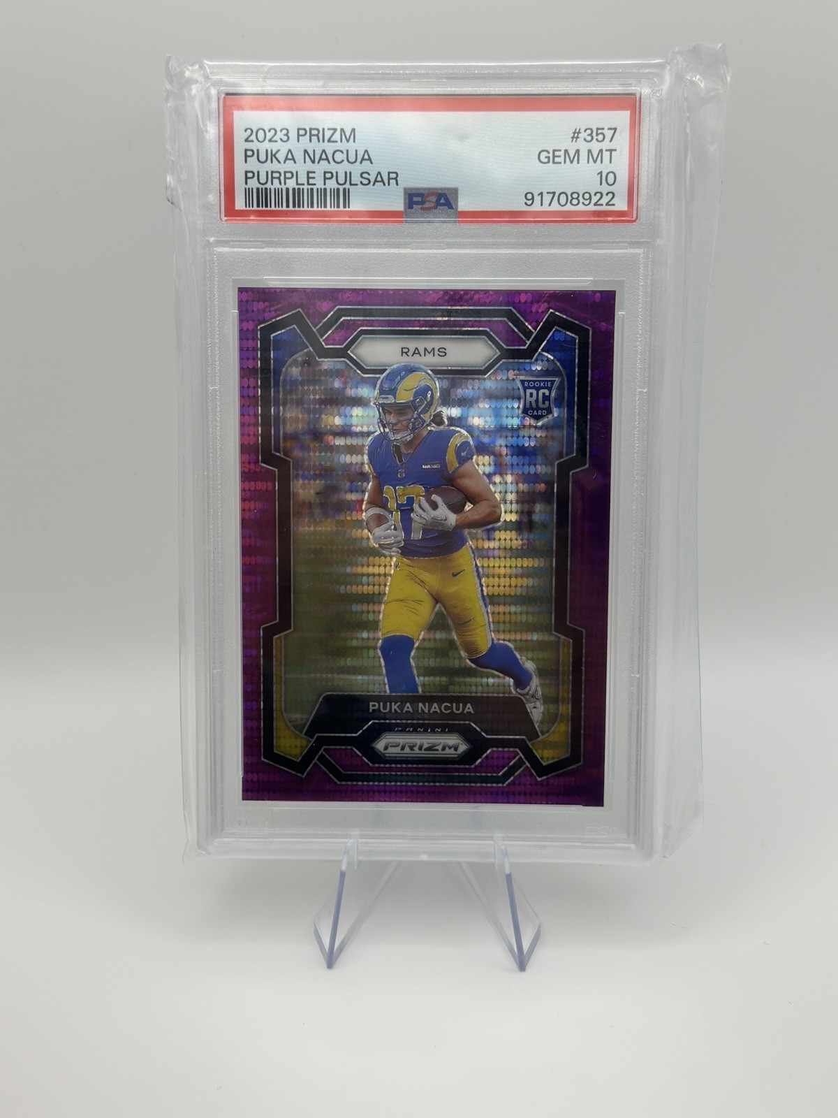 2023 Prizm PUKA NACUA PURPLE PULSAR PSA 10 