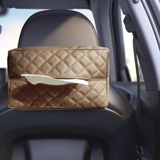 Large Car Tissue Holder 120 Count Faux Leather Headrest Backseat Storage