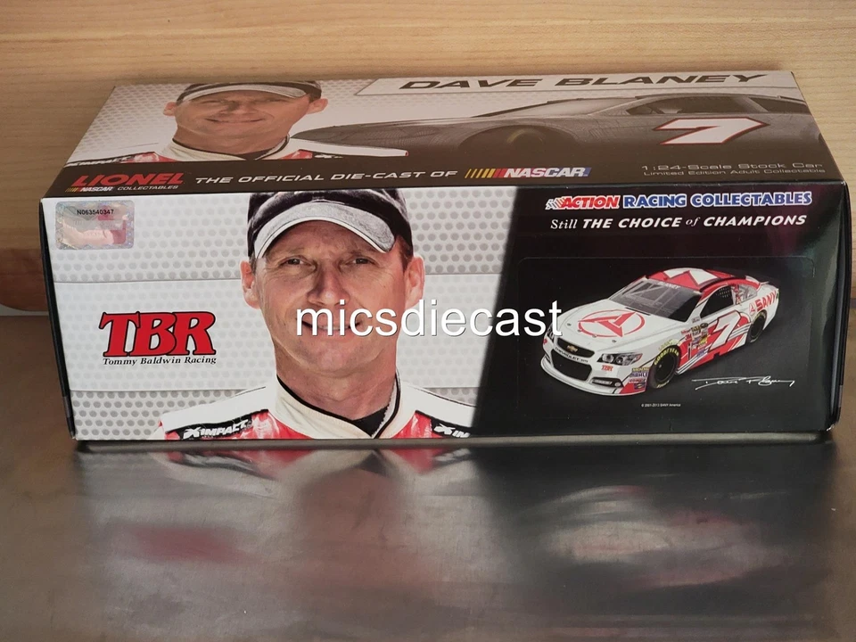 XRARE 2013 Dave Blaney #7 Sany Action Diecast 1:24 Tommy Baldwin Racing TBR NIB - Image 3 of 4
