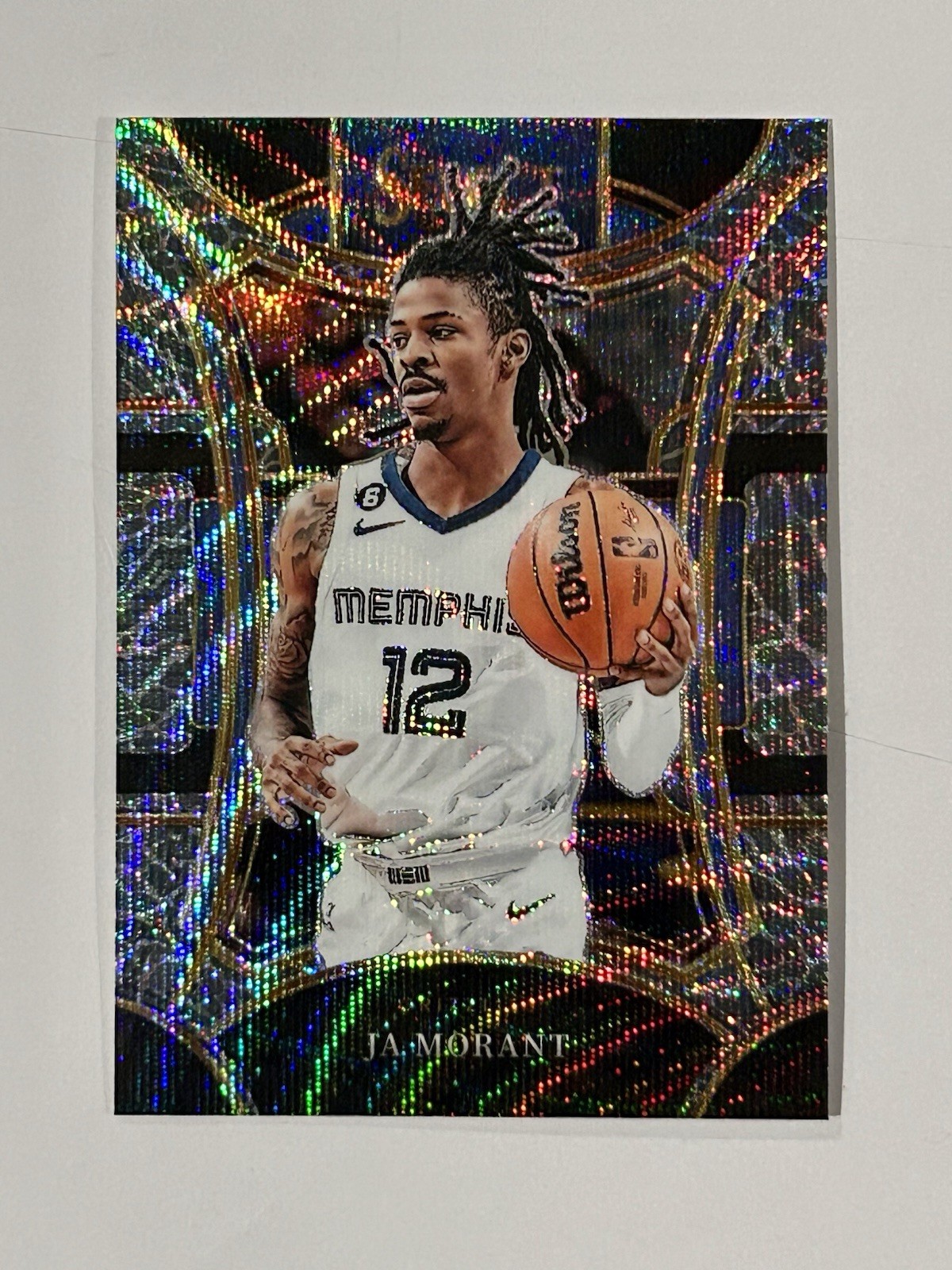 2023-24 Panini Select - Mezzanine Level Ja Morant #336 Zebra Prizm Case Hit
