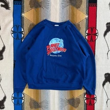 Vintage 90s Planet Hollywood Embroidered Crewneck Sweatshirt Size XL Made In USA