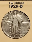 1929d Standing Liberty Quarter.  Solid F++ With Nice Eye Appeal.