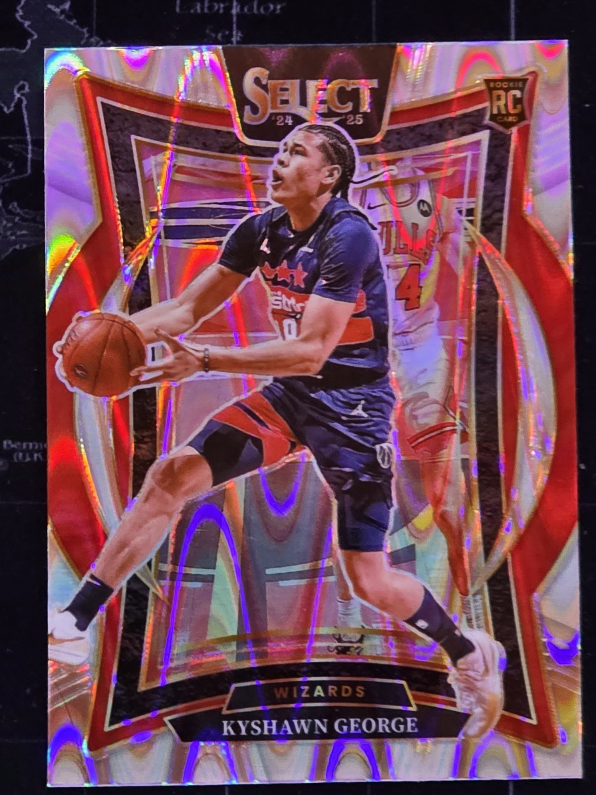 2024-25 Panini Select Basketball Concourse Tectonic Prizm #85 Kyshawn George RC