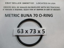 63mm ID x 73mm OD x 5mm thick O-ring. Buna-70. Quan 1.