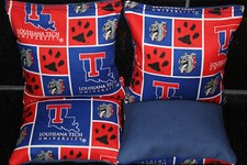 LOUISIANA TECH BULLDOGS 4 CORNHOLE BEAN BAGS BAGGO GAME Quality ACA Bags NEW 