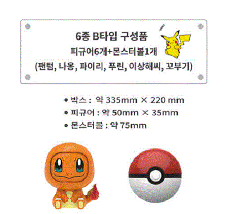 Pokemon Face Figur B Type Set 6 Figuren + 1ea Monster Ball - Bild 4 von 4