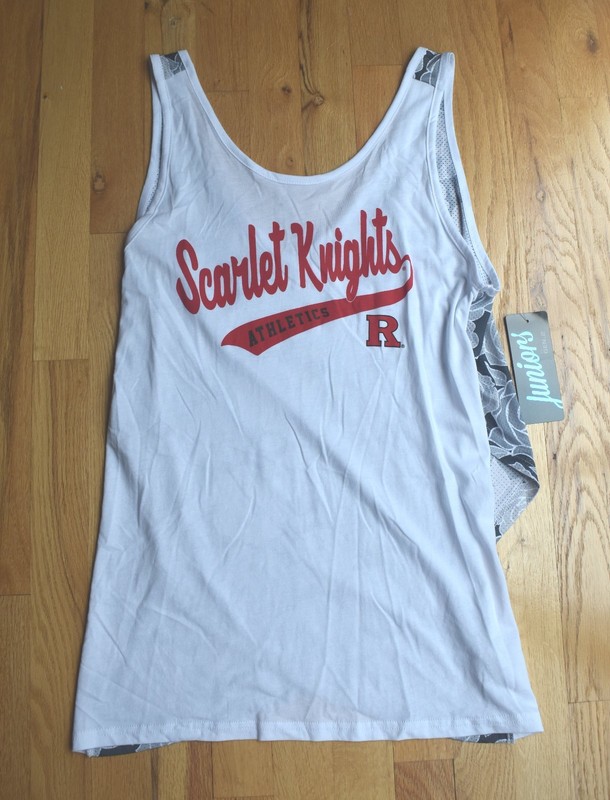 NWT Scarlet Knights athletic sleeveless tank top (Juniors L) MSRP $35 cross-over