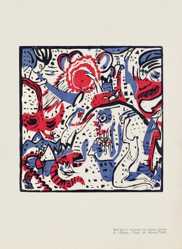 Wassily Kandinsky c.1953 Great Resurrection Original Woodcut Signed Abstract Art - Picture 2 of 7
