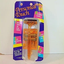 Vintage 1990 NOS Schick Personal Touch Razor System Orange Women's 2 Cartridges
