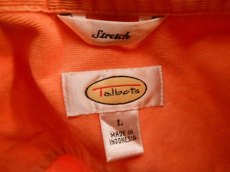 Hermosa blusa ajustada para mujer Talbots grandes naranja suave cepillada manga larga Foto 4 de 4