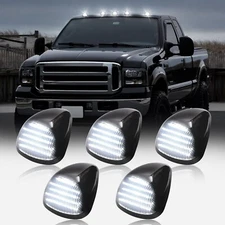 White LED Cab Roof Marker Running Lights For 1999-2016 Ford F250 F350 Super Duty