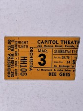 The Bee Gees Concert Ticket Original Capitol Theatre New Jersey March 3rd 1973