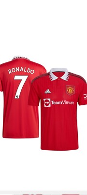 NWT Adidas Cristiano Ronaldo #7 Manchester United Jersey Size Mens