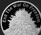 1 oz silver proof end the war on freedom .999 pure Cannabis Weed Silver Shield