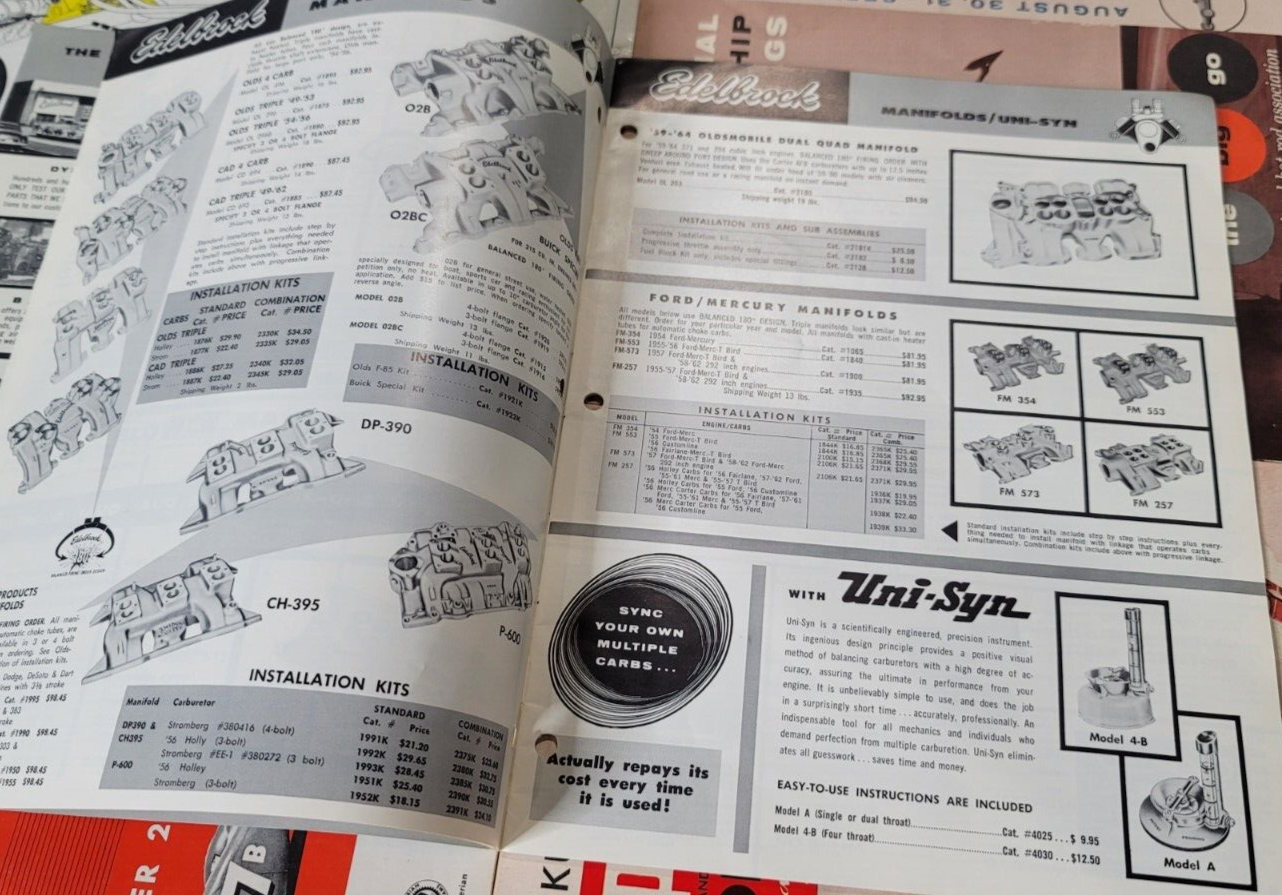 Original Vintage 1964 Hot Rod Parts Catalog EDELBROCK Drag Racing NHRA
