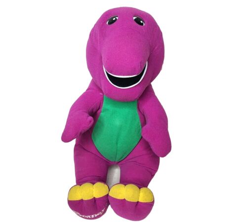 Vintage 1996 Barney The purple Dinosaur 19" Plush Toy PLAYSKOOL Hasbro - Afbeelding 1 van 10