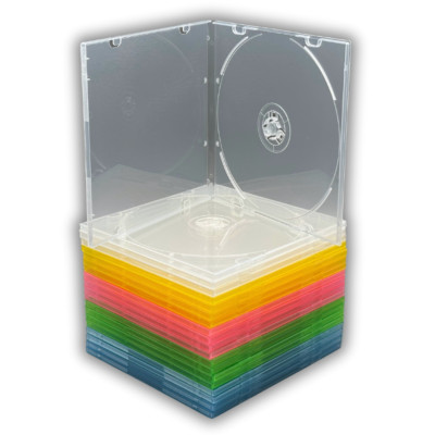 20-200 Stk Unzerbrechliche Hüllen für CD DVD BD bruchsicher farbig Slim Case 5mm