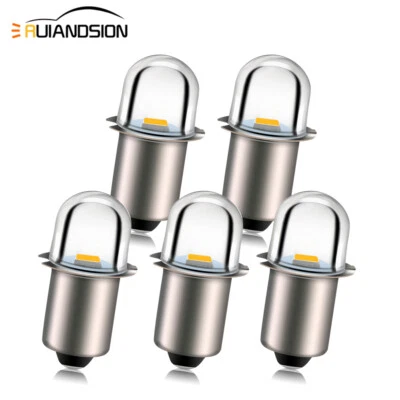 RUIANDSION 5Stück 3000K Warmweiß P13.5S PR2 LED Taschenlampe Birne DC 3V/4.5V/6V/18V
