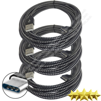 Braided 10ft USB C Fast Charger Cable For Samsung Android Type C Charging Cord
