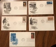 5 - 1968 US FDC- SCOTT’s  #1344 ,#1358, #1359, #1360, #1363 — ART CRAFT 