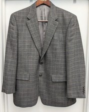 Lauren Ralph Lauren Dark Gray Houndstooth Sport Coat in 100 Wool Size 42R