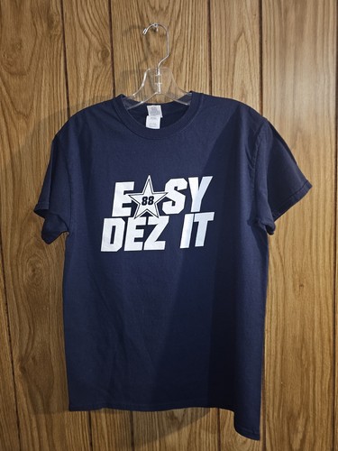 Dallas Cowboys Dez Bryant Medium Mens Blue Graphic Logo Tshirt NFL - Picture 3 of 12