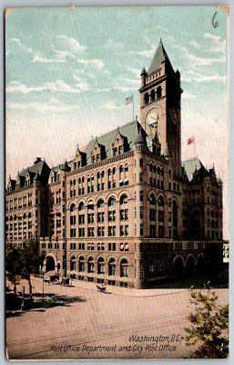 Washington DC c1910 Postcard Post Office Department And City Post Office
