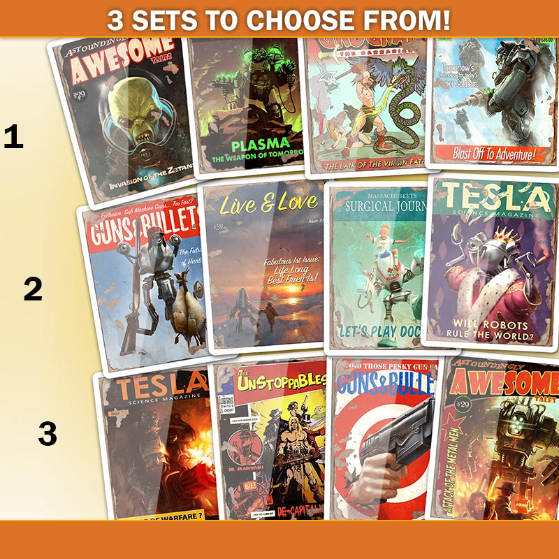 Fallout Magazine Sticker Pack (4) • 3x4" UV Resist. • Gift Lot Set CHOOSE TYPE! - Image 3 of 4