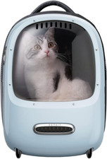 Ventilated Cat Backpack Carrier with Inbuilt Fan Light, Comfortable Cat Dog Ba