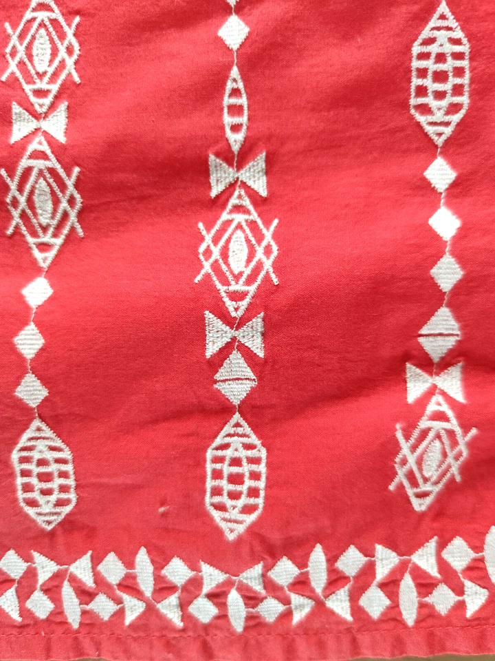 CundA Damen Midikleid mit Stickerei rot Gr.44 - Bild 3 von 4