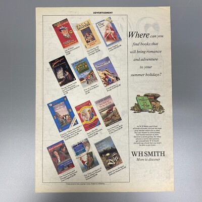 W H SMITH JUST WILLIAM THE FAMOUS FIVE SWAN FEDERN 1990 VINTAGE RETRO WERBUNG