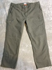 Weatherproof Men's Flex Utility Stretch Canvas Pant, Military Green 40x30