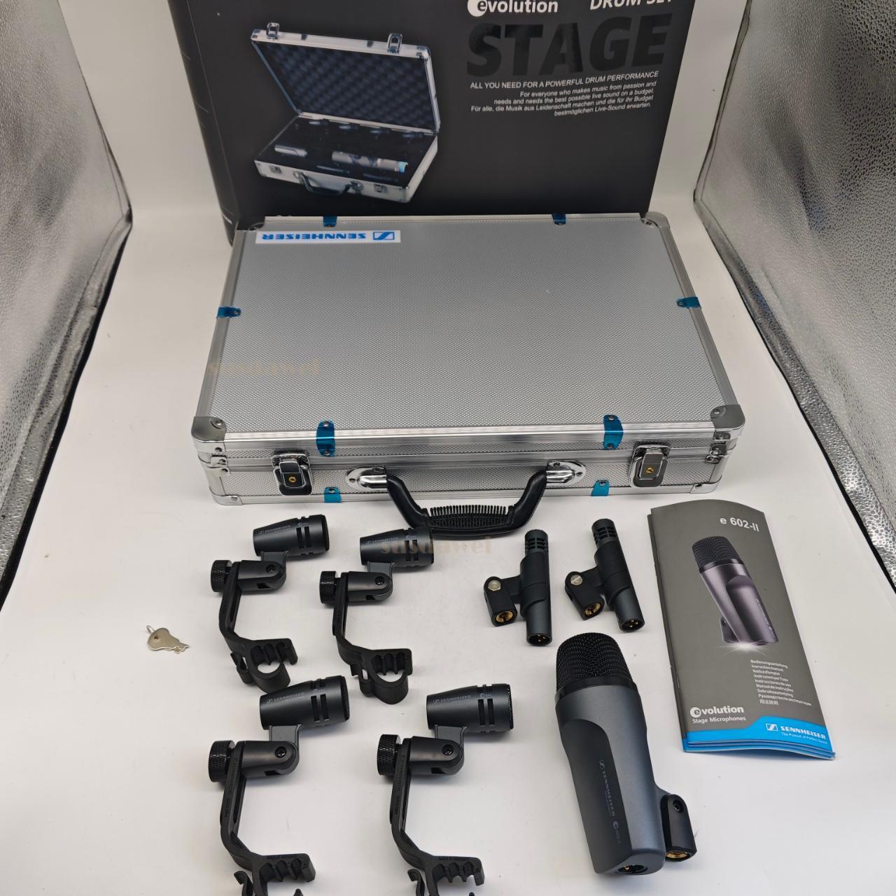 New Sennheiser Drum Kit 600 e600 Drum Mic Package with Case e602 e604 e614 US