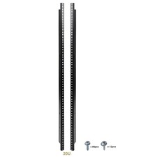 Sound Town 2-pack 20U Rack Rails, Black Powder Finish, with Screws ST-RR-20U 