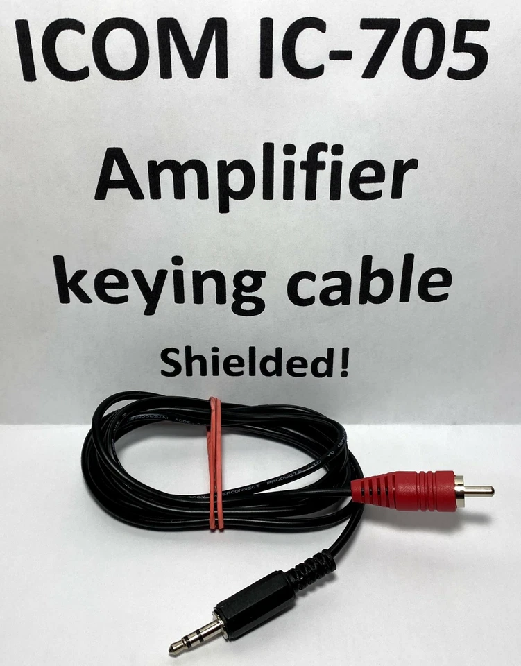 HAMGADGETS ICOM IC-705 amplifier keying cable with high braid copper SHIELDED, 125+ SOLD!