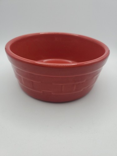 Longaberger Pottery Woven Traditions Paprika Red Crock Baking & Serving Dish - Picture 12 of 14