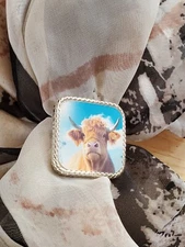 SLIDE Scarf Wild Rag Scarves Slide highland cow gift, bandana slide, western 