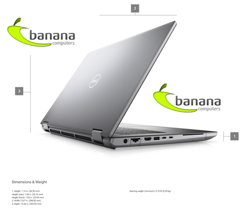 Dell Precision 7780,17.3",Intel i7-13850HX,32GB DDR5,2TB NVMe,16GB RTX 3500 Ada - Picture 8 of 10