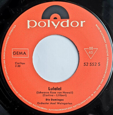 Die Domingos Die Einsame Insel / Lulalei Vinyl Single 7inch Polydor