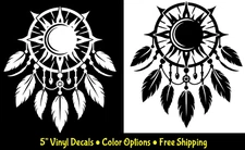 Dreamcatcher Sun Feathers 5" Vinyl Decals Car Truck Window Laptop Color Options
