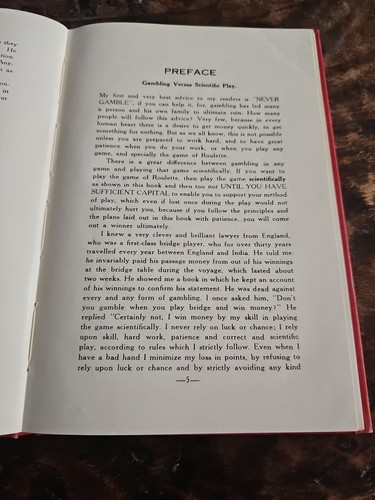 How To Win At Roulette By N.H. Moos SIGNED 1945 Second Edition - Picture 9 of 15